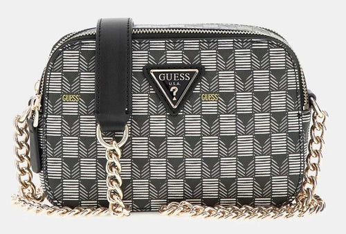 Guess G Wave Crossbody Bag In Black Grey For Women