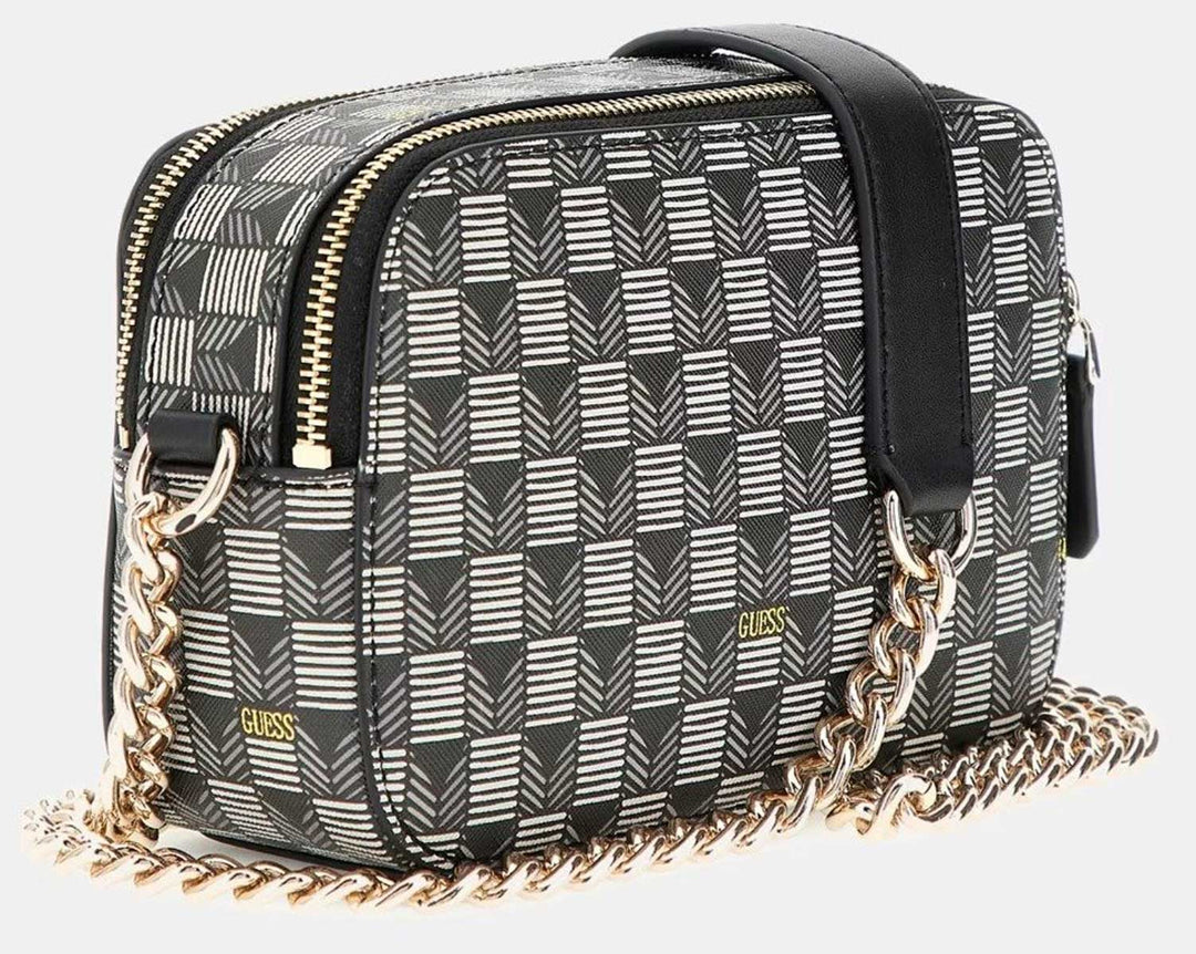 Guess G Wave Crossbody Bag In Black Grey For Women