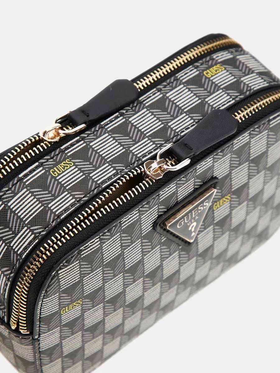 Guess G Wave Crossbody Bag In Black Grey For Women