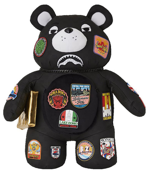 Sprayground Global Mogul Unlimited Miles Moneybear In Black