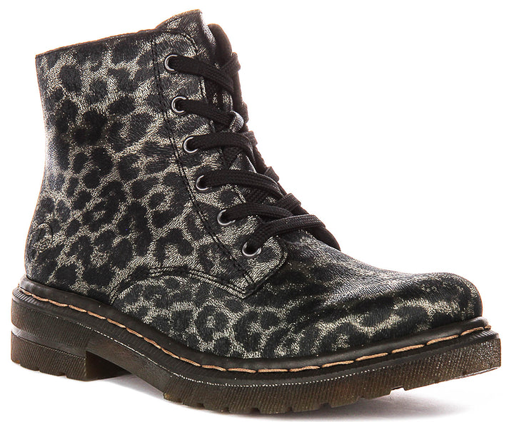 Rieker 78240-90 In Black Leopard For Women