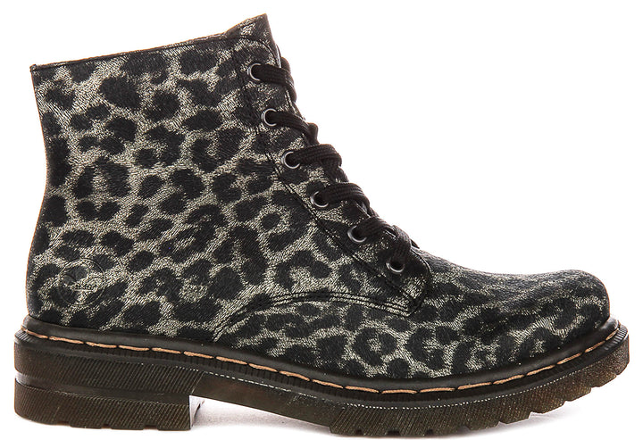 Rieker 78240-90 In Black Leopard For Women