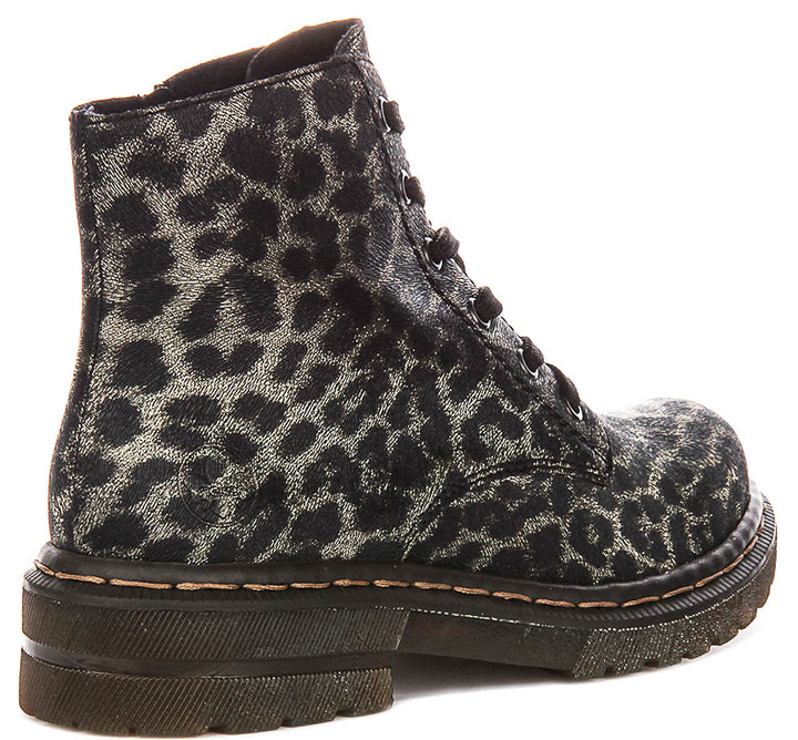 Rieker 78240-90 In Black Leopard For Women