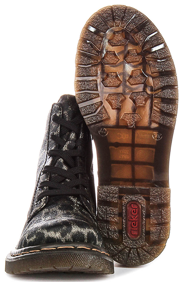 Rieker 78240-90 In Black Leopard For Women