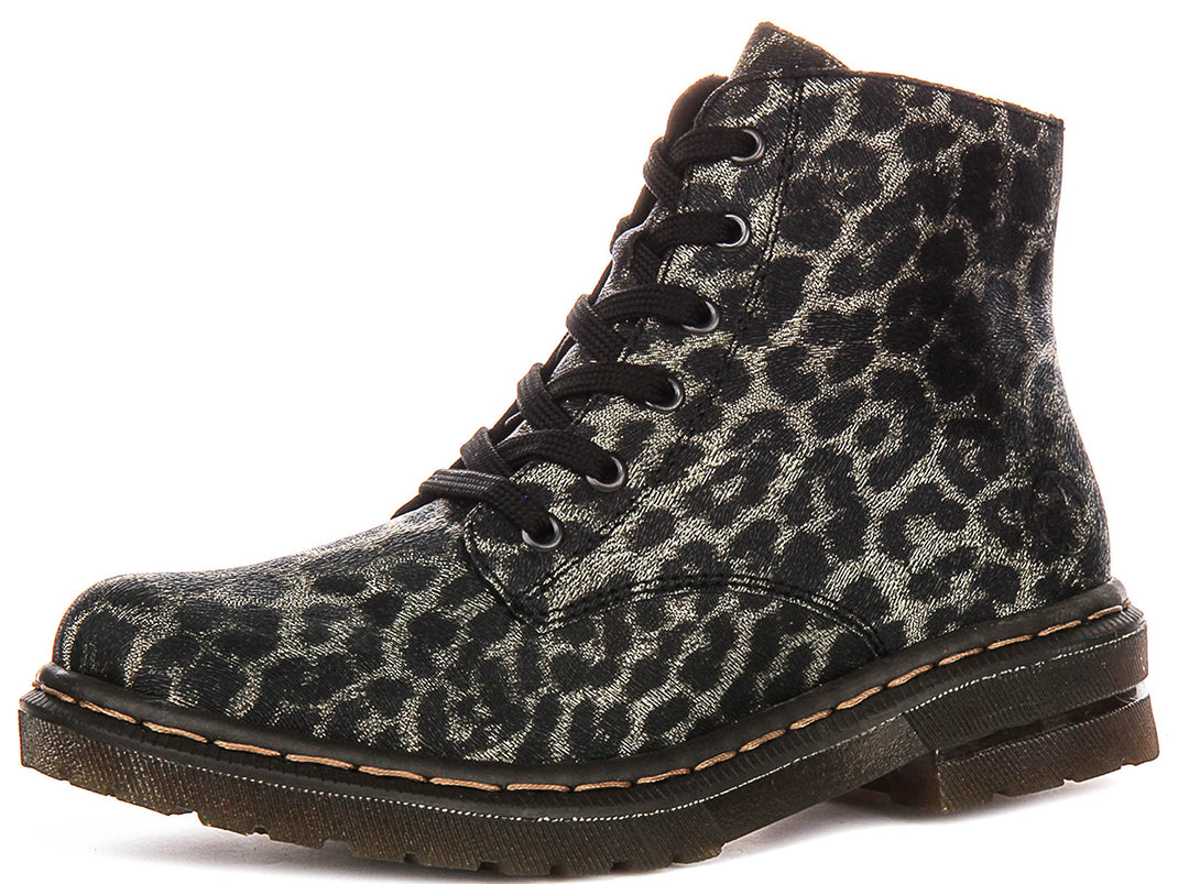 Rieker 78240-90 In Black Leopard For Women