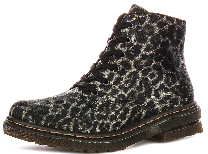 Rieker 78240-90 In Black Leopard For Women