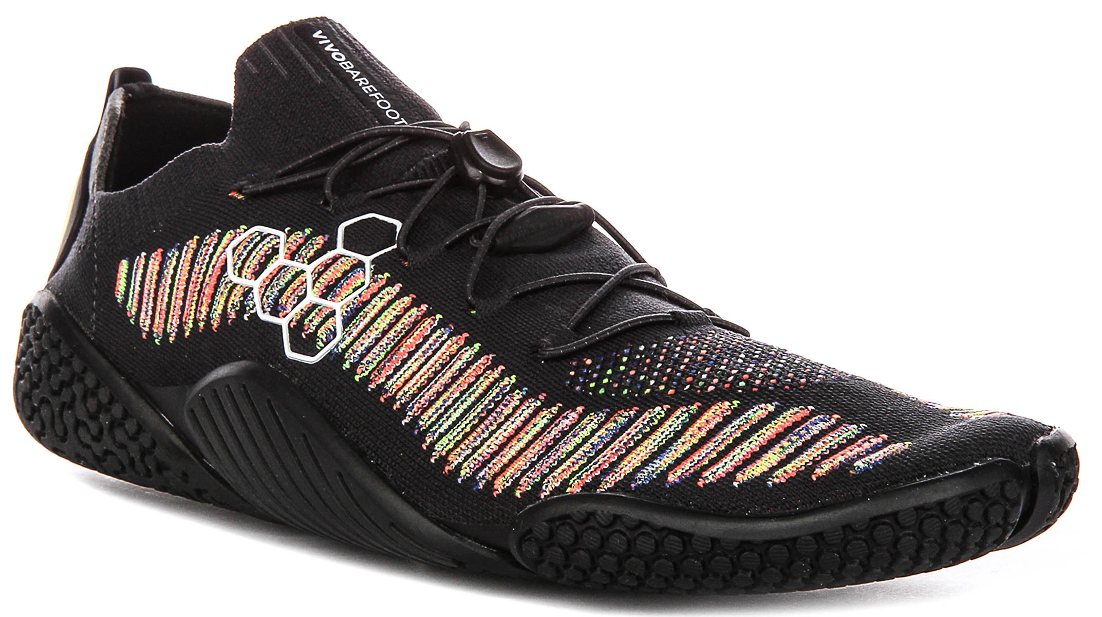 Vivobarefoot Motus Flex In Black Multi For Men | Lace up Barefoot