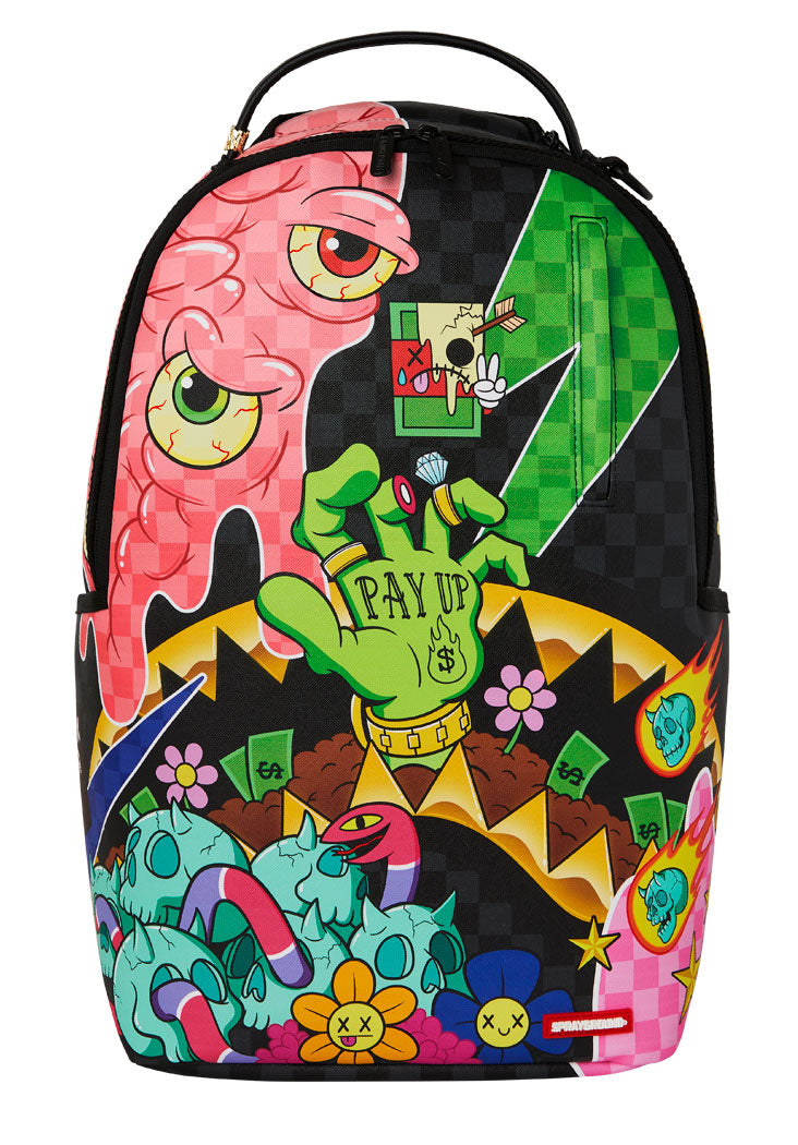 Sprayground Zombie Collage Backpack In Black Multicolour