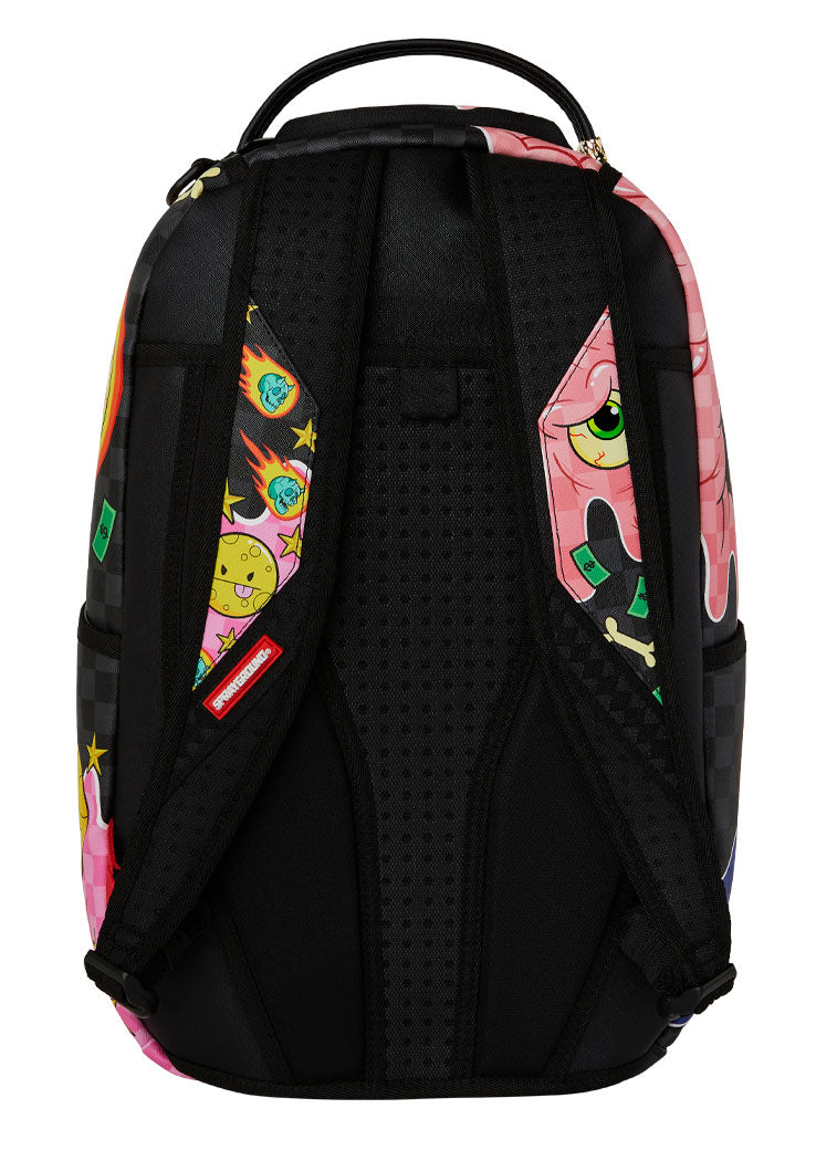 Sprayground Zombie Collage Backpack In Black Multicolour