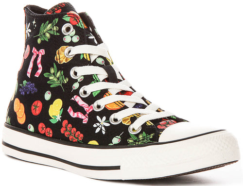 Converse Chuck Taylor A16044C All Star Hi In Black Fruit Print