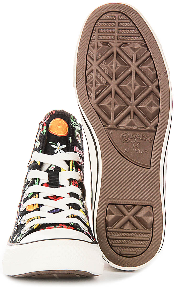 Converse Chuck Taylor A16044C All Star Hi In Black Fruit Print
