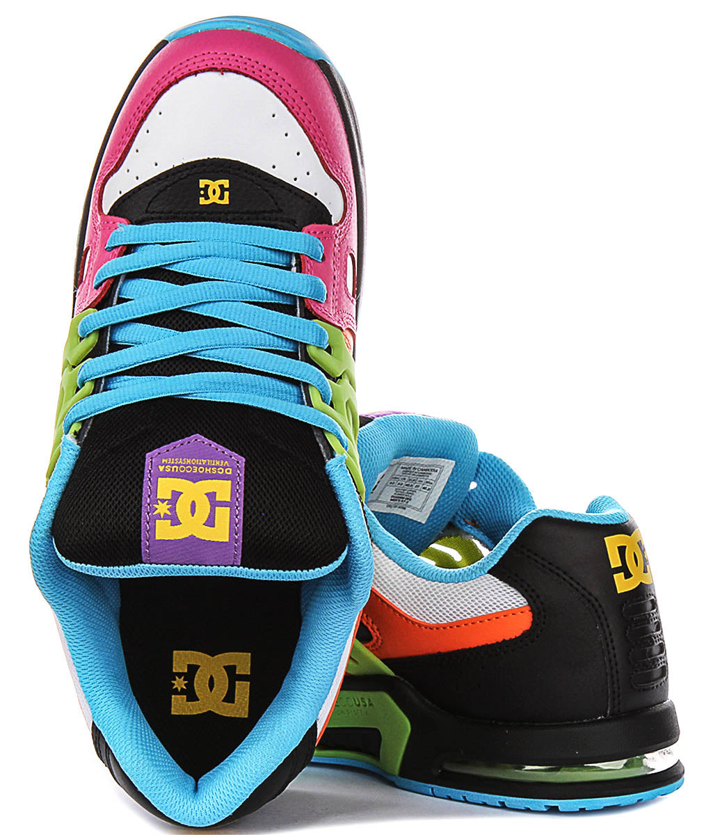 Dc Shoes AT-2 In Black Pink Lime For Men