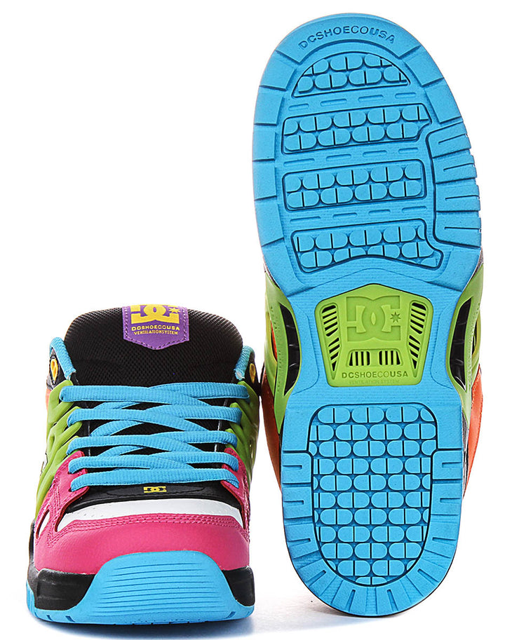 Dc Shoes AT-2 In Black Pink Lime For Men
