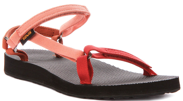 Teva Orginal Universal Slim In Black Pink Red For Women