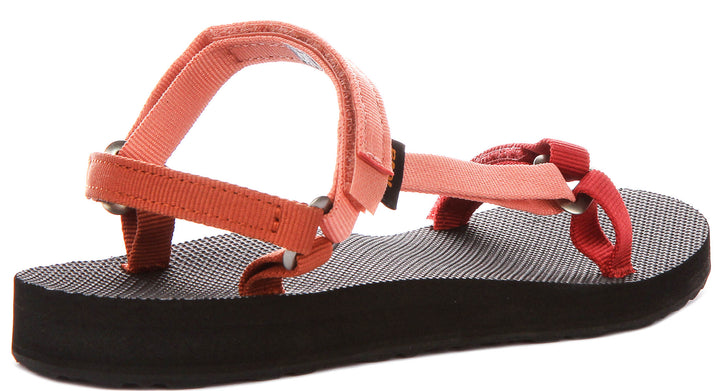 Teva Orginal Universal Slim In Black Pink Red For Women