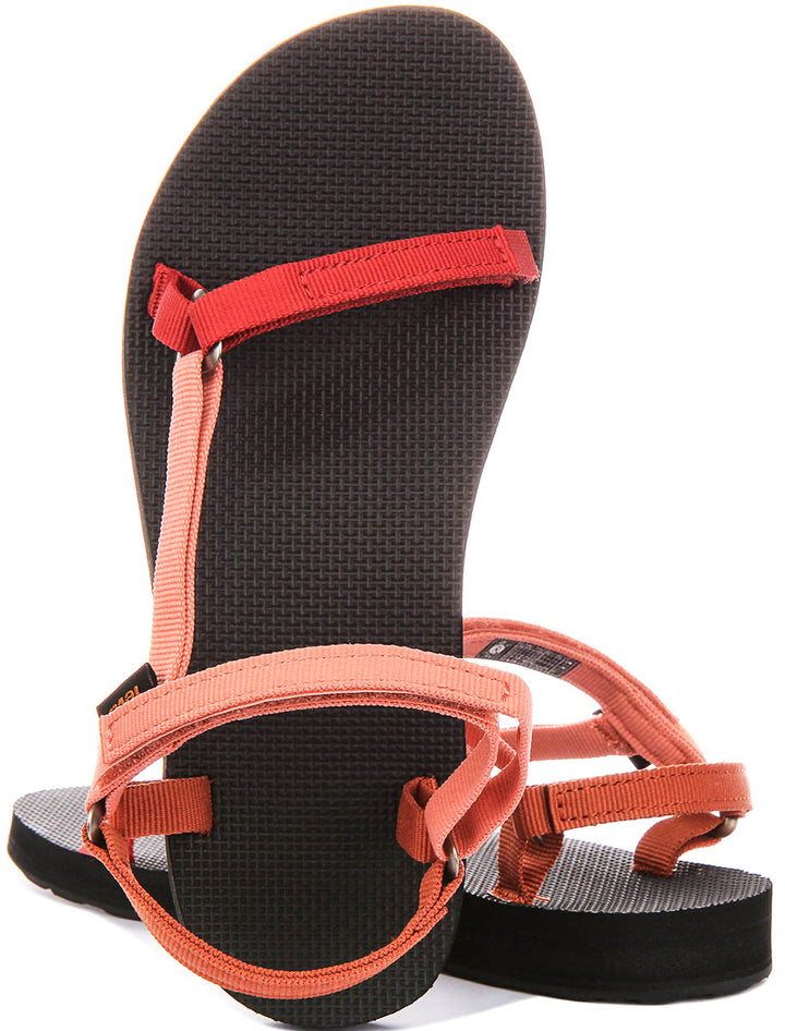 Teva Orginal Universal Slim In Black Pink Red For Women