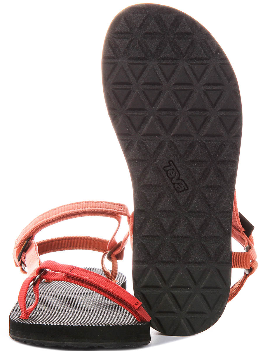 Teva Orginal Universal Slim In Black Pink Red For Women