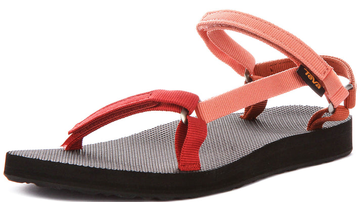 Teva Orginal Universal Slim In Black Pink Red For Women