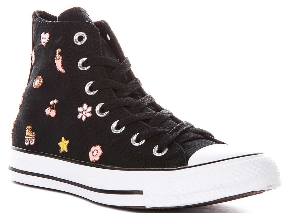 Converse Chuck Taylor A16914C Retro Embroidery Hi In Black Multi