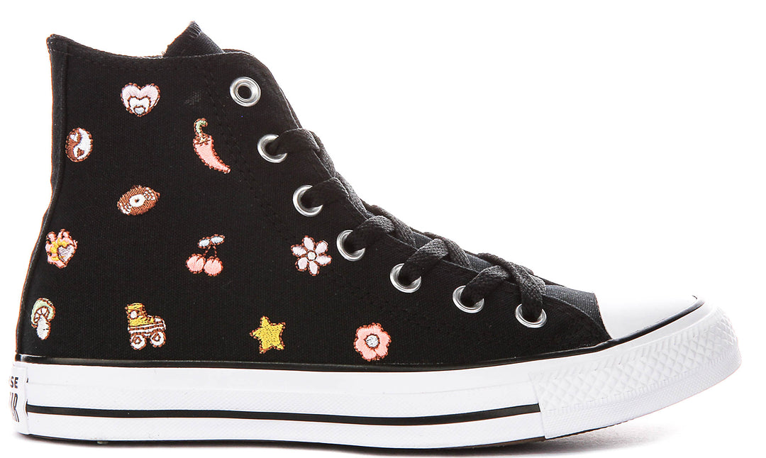 Converse Chuck Taylor A16914C Retro Embroidery Hi In Black Multi