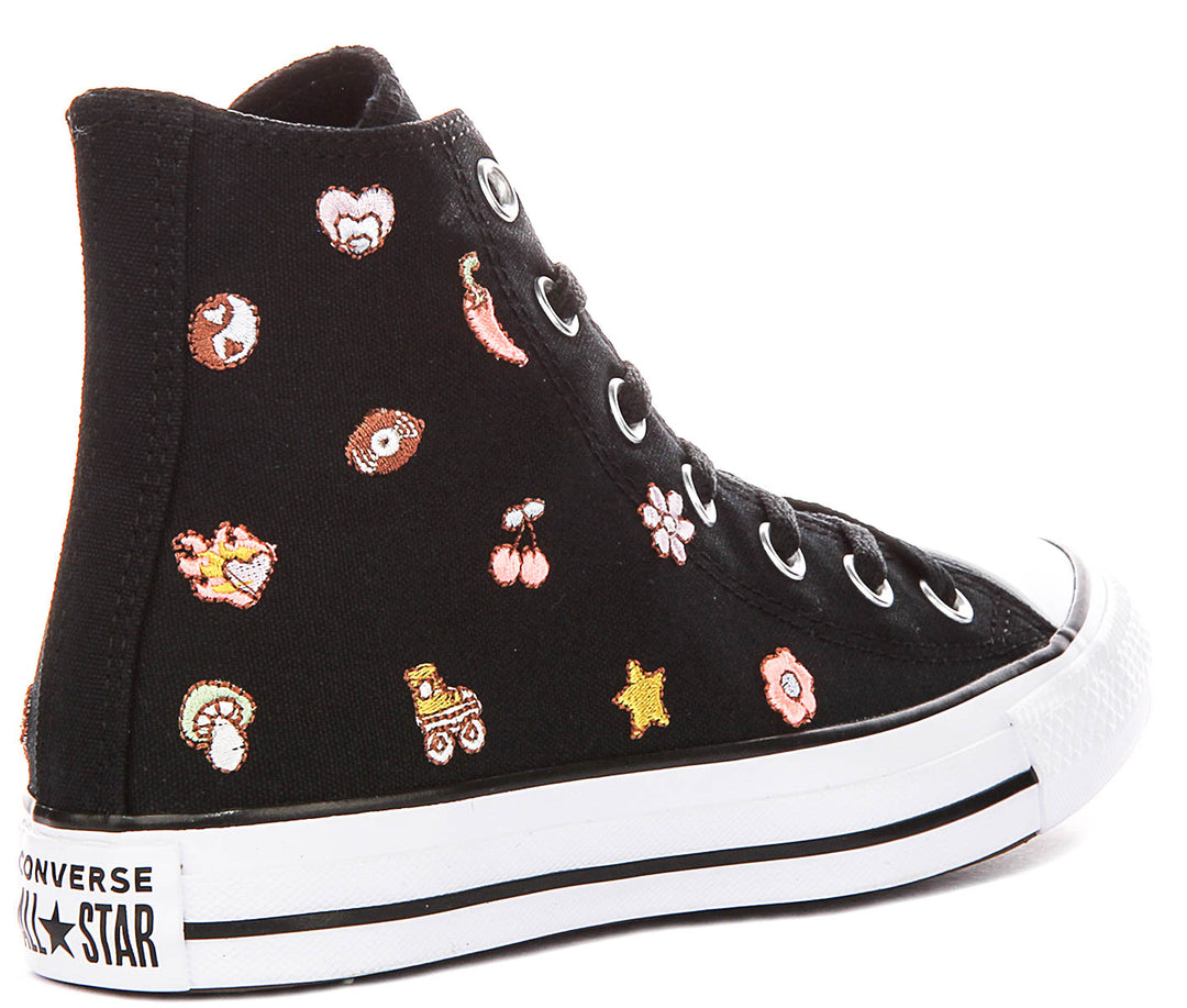 Converse Chuck Taylor A16914C Retro Embroidery Hi In Black Multi