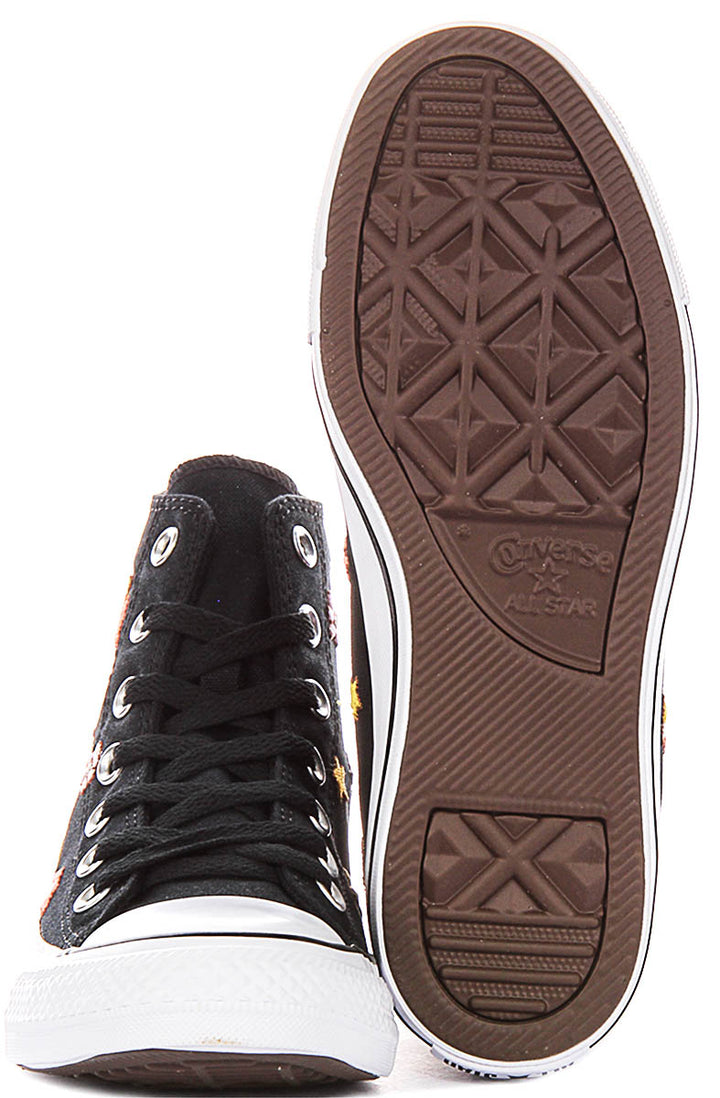 Converse Chuck Taylor A16914C Retro Embroidery Hi In Black Multi