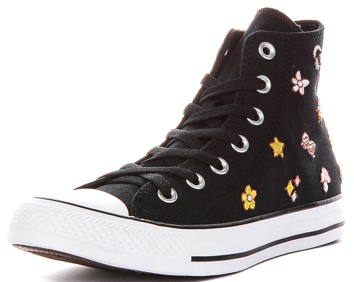 Converse Chuck Taylor A16914C Retro Embroidery Hi In Black Multi