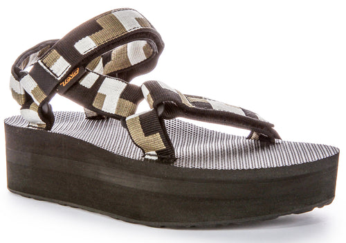 Teva Flatform Universal In Black Olive For Women