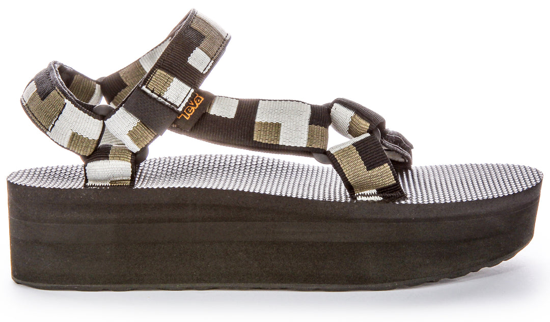 Teva Flatform Universal In Black Olive For Women