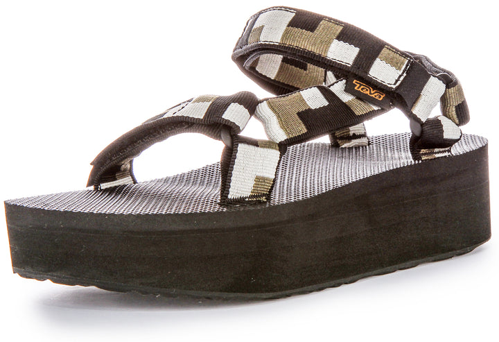 Teva Flatform Universal In Black Olive For Women