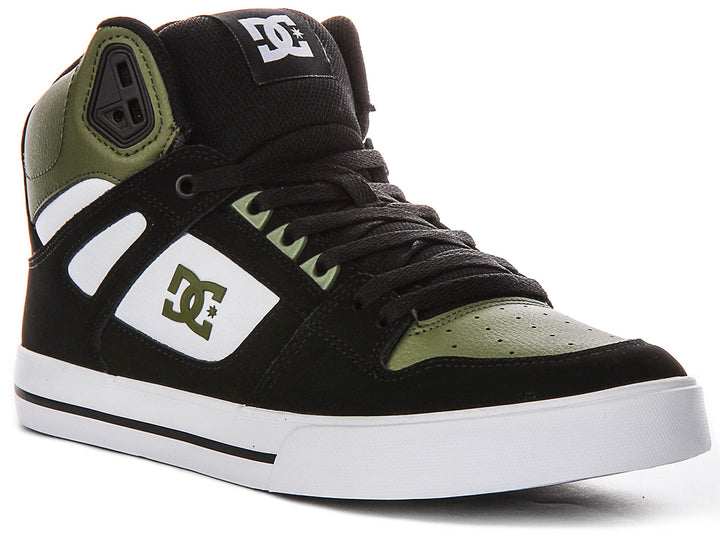 Dc Shoes Pure Hightop Wc In Black Olive For Men