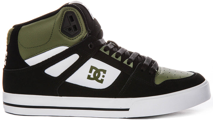 Dc Shoes Pure Hightop Wc In Black Olive For Men