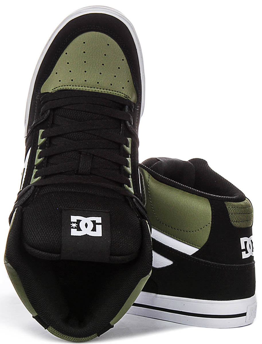 Dc Shoes Pure Hightop Wc In Black Olive For Men