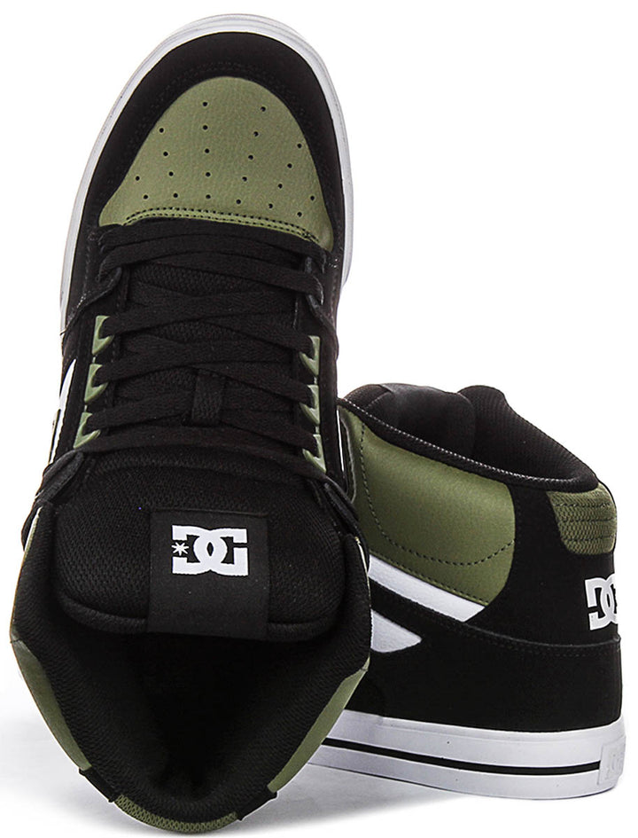 Dc Shoes Pure Hightop Wc In Black Olive For Men