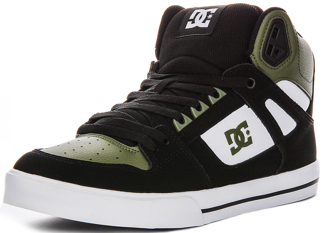 Dc Shoes Pure Hightop Wc In Black Olive For Men