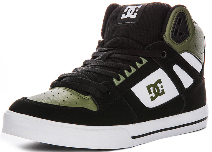 Dc Shoes Pure Hightop Wc In Black Olive For Men