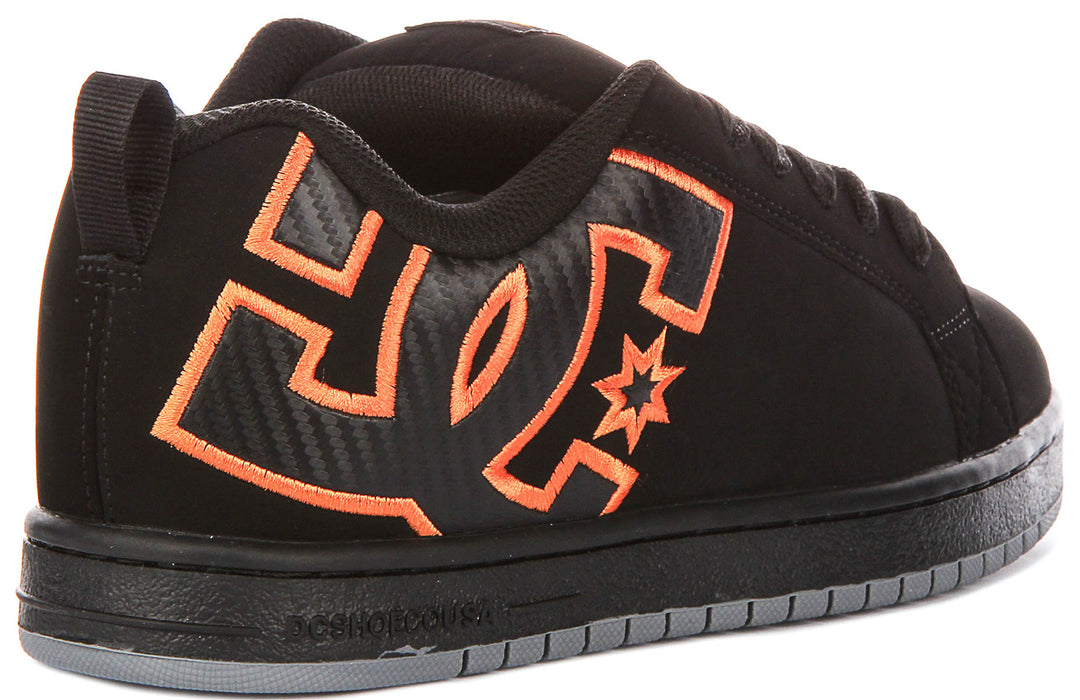 Dc Shoes Court Graffik In Black Orange For Men