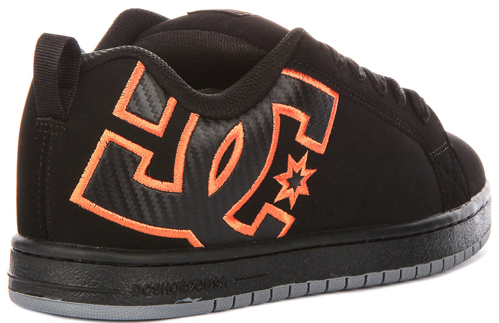 Dc Shoes Court Graffik In Black Orange For Men