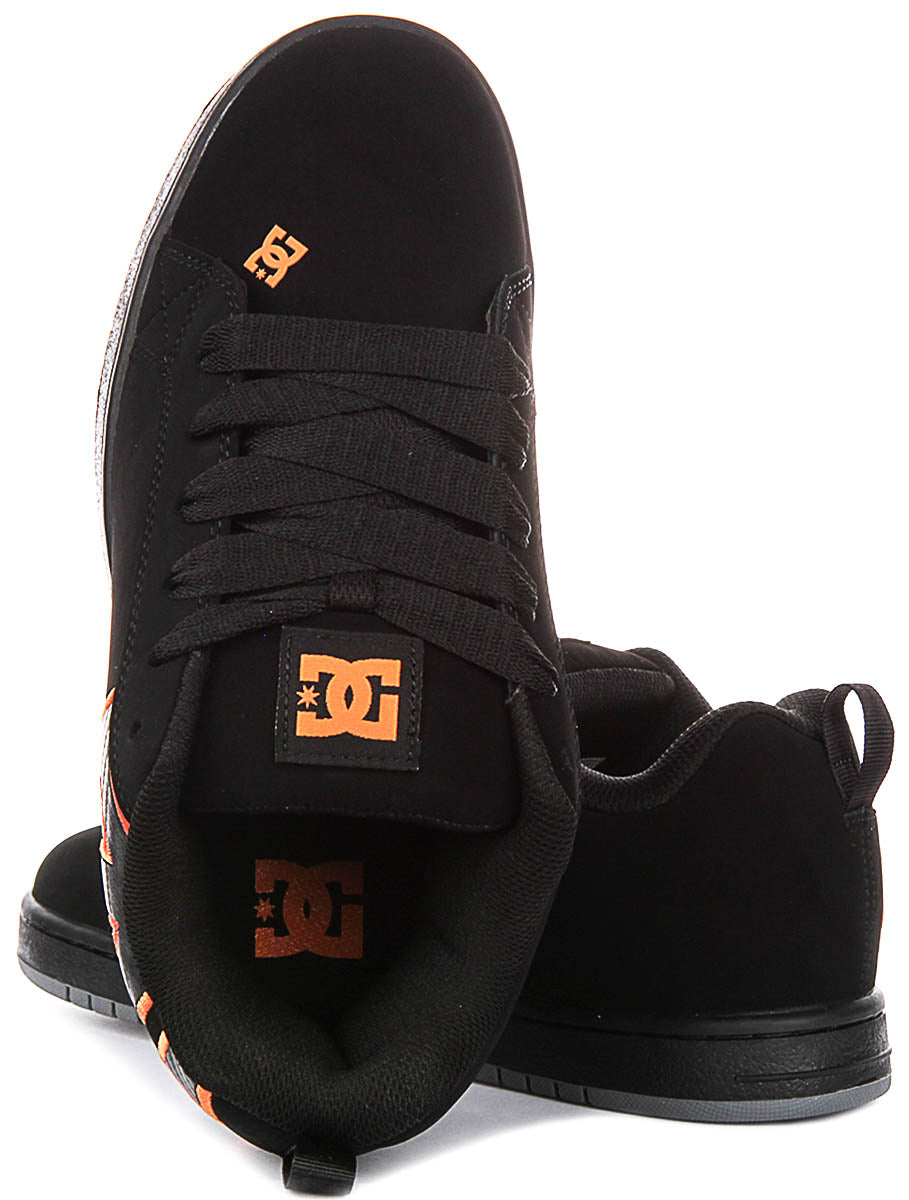 Dc Shoes Court Graffik In Black Orange For Men