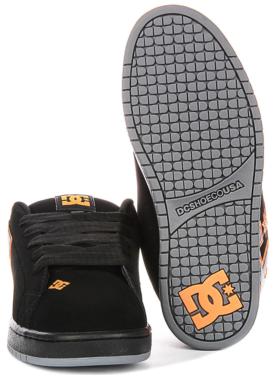 Dc Shoes Court Graffik In Black Orange For Men