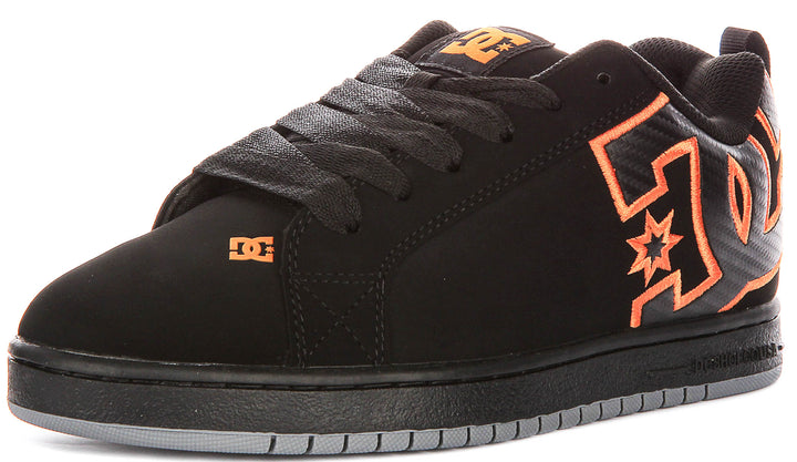 Dc Shoes Court Graffik In Black Orange For Men
