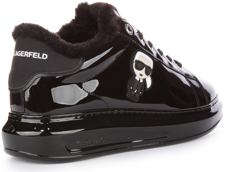 Karl Lagerfeld Kapri Ikon In Black Patent For Women