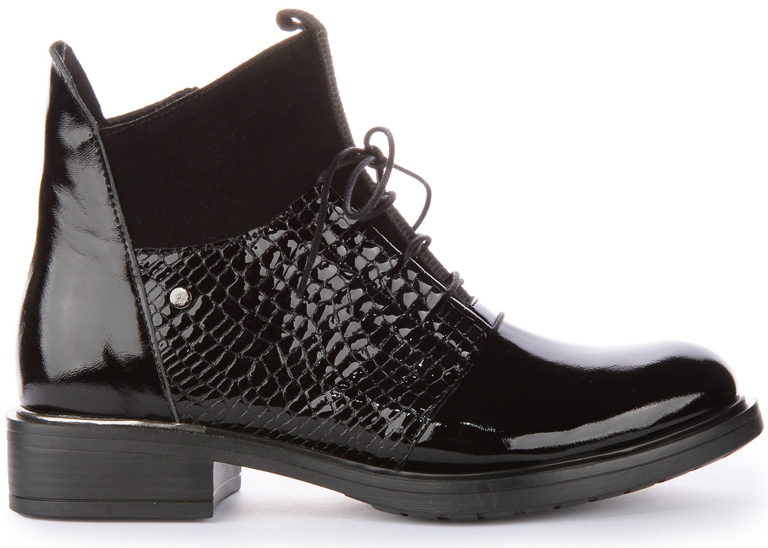 Justinreess England Mylah In Black Patent For Women