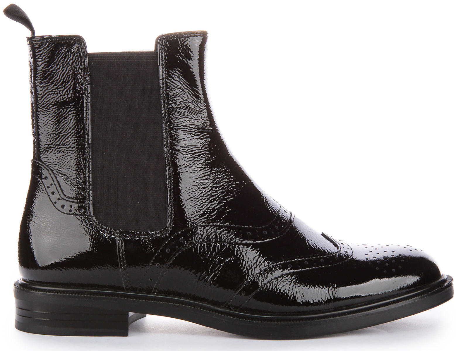 Vagabond amina patent 2025 leather brogue chelsea boot