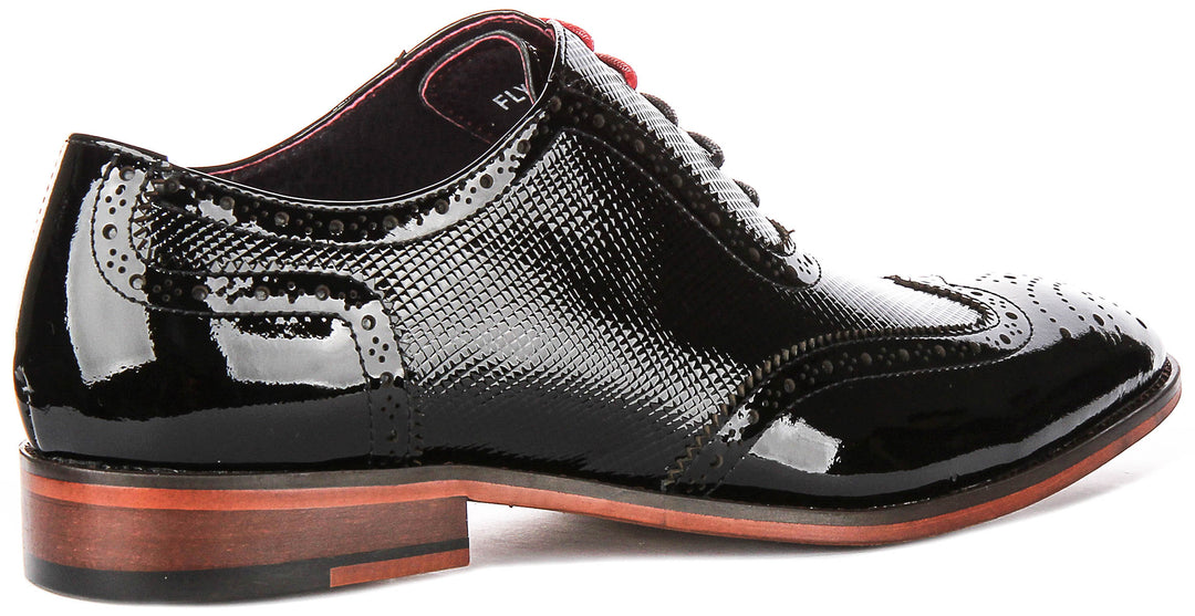 Justinreess England Flynn In Black Patent For Men