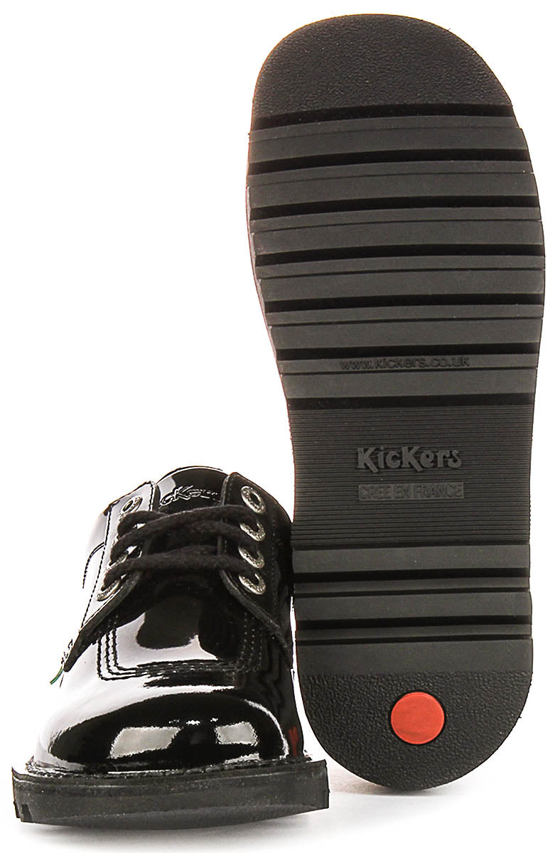Kickers Kick Lo Core In Black Patent For Women