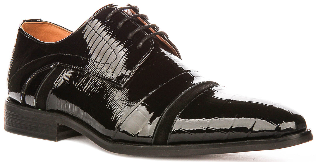 Justinreess England Cosmo In Black Patent For Men