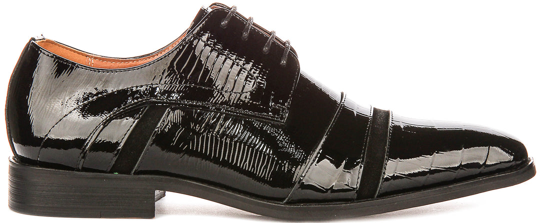 Justinreess England Cosmo In Black Patent For Men