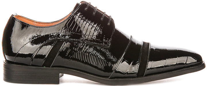 Justinreess England Cosmo In Black Patent For Men