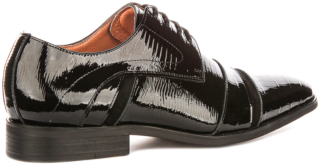 Justinreess England Cosmo In Black Patent For Men